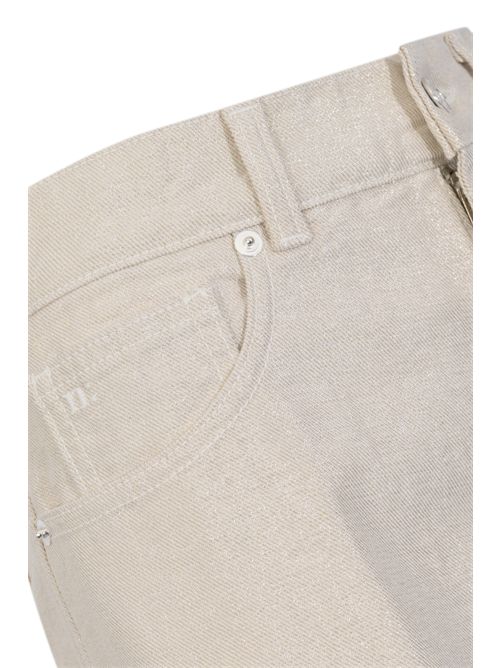 Jeans wide Dora in bull lurex Nine in the morning | 9SS26 DAA11LUREX NATURALE